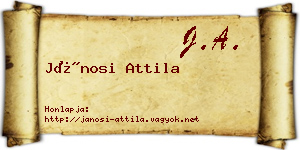 Jánosi Attila névjegykártya