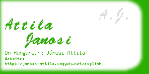 attila janosi business card